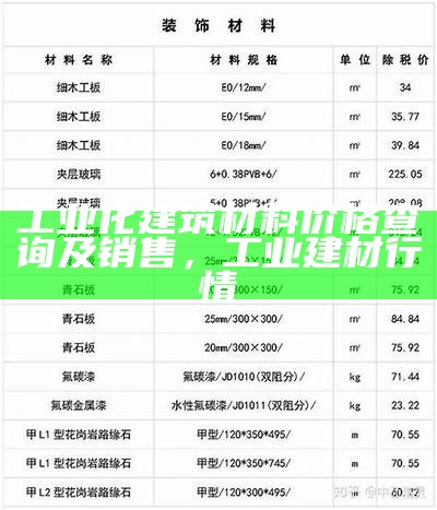 模块建筑材料价格查询及供应，模块化建筑材料